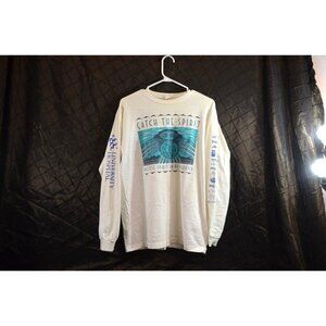 Pacific Spirit Run Vancouver 1991 Medium White Long Sleeve Shirt Unbranded Vtg
